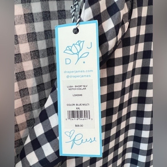 Draper James Pajama Top in Gingham - Picture 13 of 16